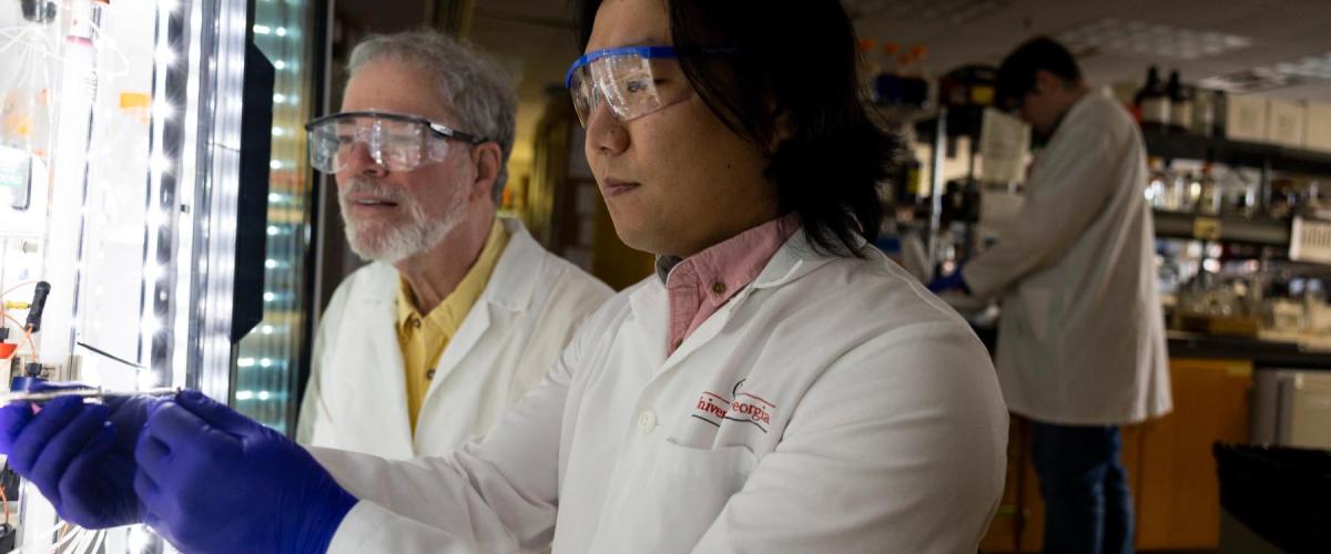 Professor and graduate student in BCMB lab at the Univ ersity of Georgia