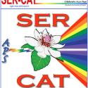 The SER-CAT logo, depicting a flower with beams of rainbow light